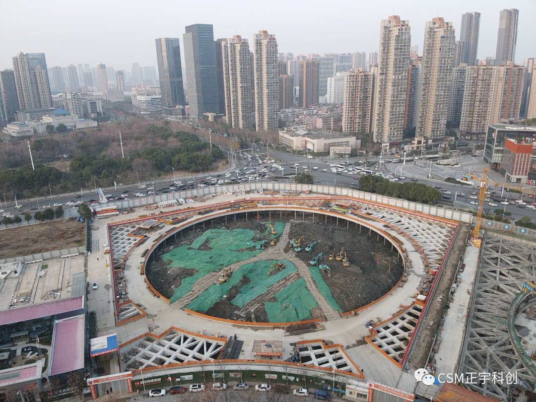 2023完美開端！上海金泰SMC工法鉆機(jī)助力武漢廣電全媒體中心項目